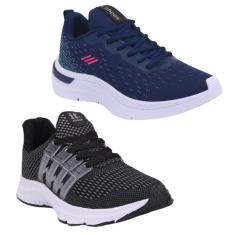 Tênis Feminino Esportivo Caminhada Corrida Academia Kit 2-Feminino