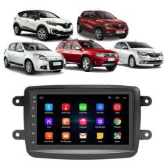 Kit Multimídia Android Kwid Duster Sandero Captur Logan 7" Tv Online G