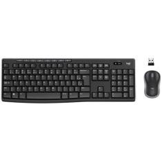 Teclado e Mouse Wireless Logitech MK270 USB Preto e Cinza sem Fio, Pre