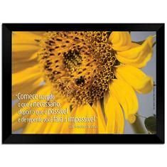 Evangelize Quadro Decorativo Frases Girassol Com Moldura E Vidro