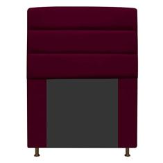 Cabeceira Estofada Turim 90 cm Solteiro Suede Bordô - ADJ Decor