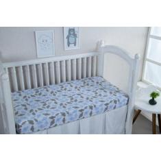 Lençol Elástico Todo Estampado Menino Nuvem ul 1,30M - Beatriz Enxovai