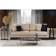 SofA SAo Luiz Living 4 Lugares 2.20 MT Linho Corriente Sofatec, Bege