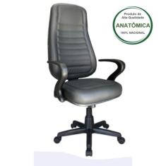 Cadeira Presidente ALTA  - BRAÇO "7" - COR PRETA - MARTIFLEX - 30103
