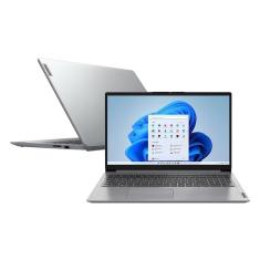 Notebook Lenovo IdeaPad 1i 82VY000TBR | Tela de 15.6&quot;, Intel Core i3-1215U, 256GB SSD, 4GB RAM, Windows 11, Cinza
