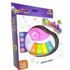 Piano Musical Baby infantil com Luz e som colorido - zein, Rosa