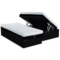Conjunto Box Baú Solteiro: Colchão Espuma Luckspuma Masterpocket Gold 