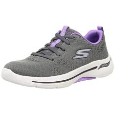 Skechers Tênis feminino Go Walk Arch Fit Unify, Cinza/lavanda, 36