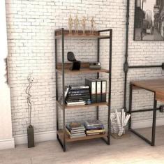 Estante para Livros Industrial 145cmx60cm 4 Prateleiras Kuadra - Compa