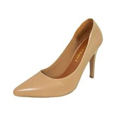 Scarpin Salto Alto Fino Luiza Sobreira Couro Nude Mod. 2332