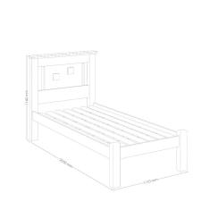 Cama Solteiro Reversível Lavínia Branco/rosa Framar Móveis