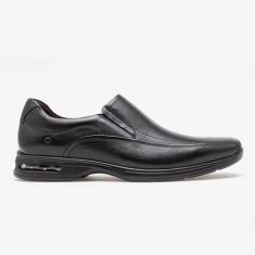 Sapato Social Democrata Smart Comfort Masculino Couro Preto, Preto, 40