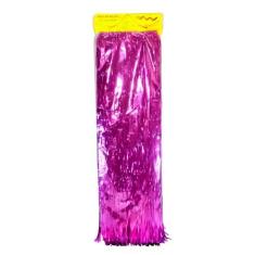 Saia de Mesa Metalizada Carnaval - Festas e Fantasias, Pink