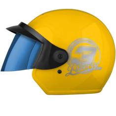 Capacete Moto Aberto Pro Tork Liberty Three 3 Viseira Iridium, AMARELO