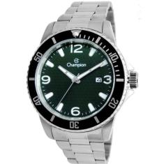 Relogio Masculino Champion Prata Fundo Verde Aço - CA31515G