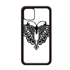 Capa borboleta com contorno de asa de babados para iPhone 12 Pro Max para Apple Mini Mobile Case Shell