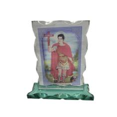 Quadros Decorativo De Vidro 14,5X12Cm Santo Expedito - Zp7