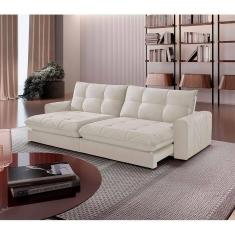 Sofá Firenze Linho 02 Módulos De 120cm B25cm Meu Sofá Online A302 Linho Branco