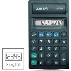 Calculadora De Bolso 8 Dig. Pilha Aa Preta - PROCALC