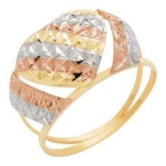 Anel De Ouro 18k 3 Cores Heartbeat - Meu Anel, 18
