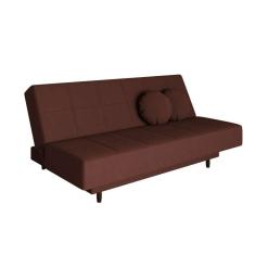 sofá-cama casal 3 lugares jimmy suede marrom