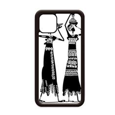 Vestidos da África Primitive Totems pretos aborígenes para iPhone 12 Pro Max Capa para Apple Mini Mobile Case Shell