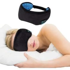 Tapa Olho Máscara Dormir Fone De Ouvido Bluetooth Preto - Utimix