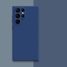 Capa quadrada de silicone líquido para Samsung Galaxy S23 Ultra S22 Plus S21 FE S20 Note 20 10 Capa protetora de tecido macio para telefone Back Cove, azul, para Samsung S21 Ultra