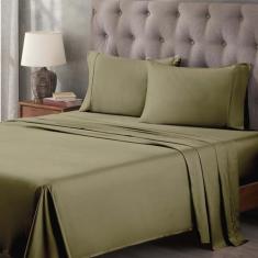 Superior Jogo de lençol de cama de algodão egípcio 400 fios, 1 lençol elástico com bolso profundo, 1 lençol de cima, 1 fronha, roupa de cama macia, lençóis de luxo, tecido acetinado, tamanho solteiro