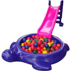 Escorregador médio 3 degraus diversas cores  tanque piscina jabuti inf