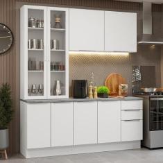 Armário de Cozinha Compacta 190cm Stella Madesa 03, Branco