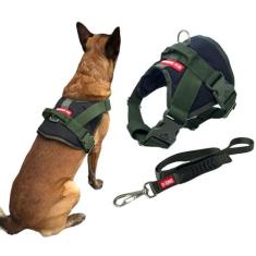 Coleira Peitoral com Guia para Cachorro Estilo SWAT  Tamanho Grande - 