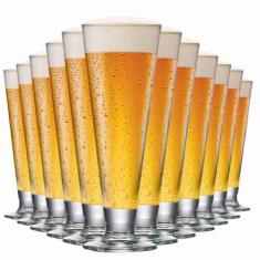 Ruvolo, Jogo de Taça Tulipa Reta, Taça de Cristal para Cerveja 12 pcs, 300ml