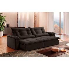 Sofá Retrátil E Reclinável Apolo 2,10m 3 Lugares Marrom