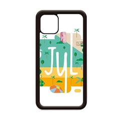 Ilustração da temporada do mês de julho para iPhone 12 Pro Max capa para Apple Mini Mobile Case Shell