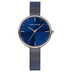 Relógio Feminino MINIFOCUS À Prova D' Água MF 0275 Minimalista (Azul)