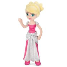 Boneca de Pelúcia Princesa Loira Pink 54 cm Antialérgica