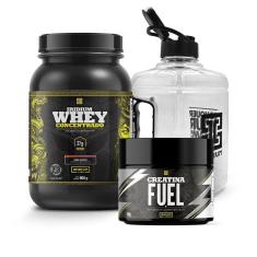 Kit Whey Protein Concentrado + Creatina Monohidratada Fuel 150g + Galão 1,5L-Unissex