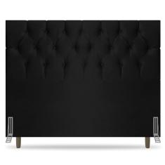 Cabeceira Cama Box Casal King Size Madrid 195cm Preto