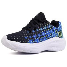 Tenis Infantil De Amarrar Meninos Leve Desenhos LIGHT-Masculino