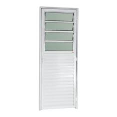 Porta de Alumínio Basculante 210x80cm com Vidro Boreal Linha 25 Brimak