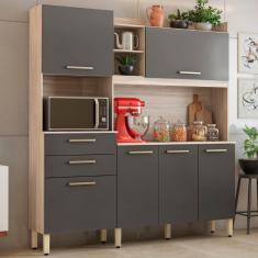 Armário Cozinha Compacta 6 Portas 2 Gavetas 1 espaço Forno Select