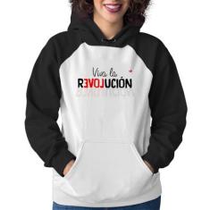 Moletom Feminino Viva la Revolución - Foca na Moda, Branco, Preto, P