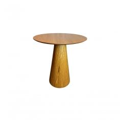 Mesa De Jantar Cone 70 Cm Base Madeira Freijó Tampo Freijó Cor Marrom