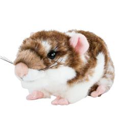 Hamster de pelúcia, marrom escuro, 18 cm, unissex