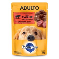 Ração úmida sachê pedigree carne ao molho cães adultos 100G