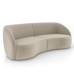 Sofá 4 Lugares 318cm Orgânico Zion M22 Veludo Bege - Mpozenato