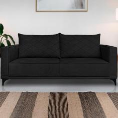 Sofa Nori 2 Lugares Pes De Ferro 180cm Linho Boucle 3304 Ezz 3304