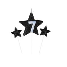Vela De Aniversário New Star Preto - Número 7