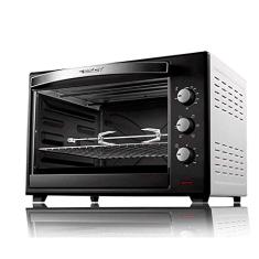BEST Forno Elétrico 48L, Preto/Branco, 1600W 127V 0-250°C, com Rotisserie, Timer 120min, Interior em Aço Zincado